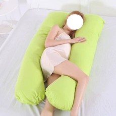 U자 바디필로우 대형 수유쿠션 필수템 배받침쿠션, 단일 세트 125x72CM 0.3kg, 과일그린 순면직물