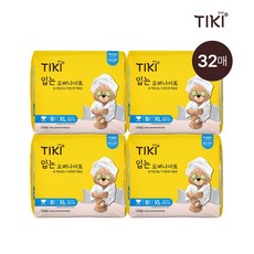 티키 입는 오버나이트 순면감촉 특대형 32매(8입X4팩), 8개입, 4세트