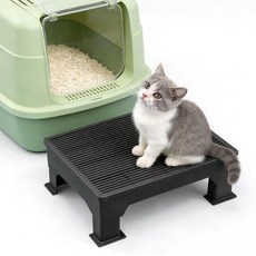 배변 상자 계단 경사로 상자용 높이 조절 가능한 고양이 41 x 31 x 16cm 캐처 필터 기능 포함 소형 노인 고양이용, 배변 상자 계단 경사로, 상자용 높이 조절 가능한 고양