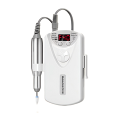 隔日達新款美甲打磨機電動美甲工具磨甲機 美甲機 指甲打磨機 美甲專業輔助工具 卸甲機 家用便携式美甲打磨機, 1個, 經典升級款-復古白