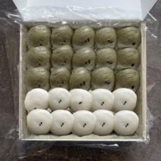 기정떡 잔기지떡 술떡 답례떡 흰색반 쑥색반, 30개, 30g