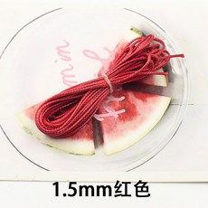 DIY復古合金配件1.5mm韓國蠟線套裝：仿牛皮編織繩、水晶線、彈力線、蠶絲線，多種選擇，輕鬆打造個性飾品, 1.5毫米粗 深棕 5米長, 1個