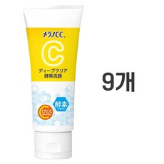 멜라노CC 딥클리어 효소 세안 폼클렌징, 130g, 9개