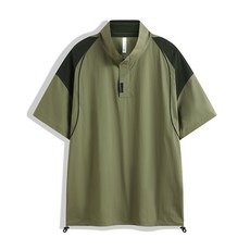 男款夏季冰絲涼感翻領短袖POLO衫