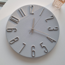 데일리씨 무소음 원형 벽시계, 그레이