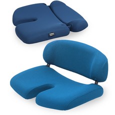 [신제품출시]오리백 기어 6단조절 자세교정의자 척추 허리 골반 디스크 체형교정의자 허리디스크의자 좌식의자 접이식의자 바른자세습관만들기, 스카이블루