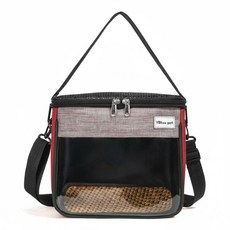 YSSHOP 햄스터 운반 가방 경량 소형 애완동물 여행용 백팩 휴대용 통기성 애완동물 캐리어 (야외 활동 및 동물병원, 레드 엘