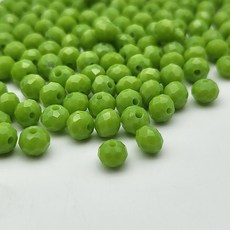 론델컷 크리스탈 비즈 4mm 팔찌 목걸이 DIY 재료, 150개, 올리브