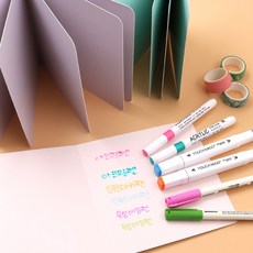 파스텔 스크랩북 5P / 미니앨범만들기 동화책만들기 정사각형 포토북, 1개, 5매, 벚꽃