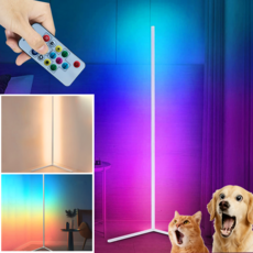 호밍사이 컬러 앰비언트 조명 + 조명 조명 2 in 1 큰 사이즈 RGB 무선리모컨 LED 조절 가능한 밝기, 화이트