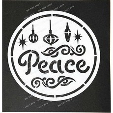 Peace 簍空模板 蝶古巴特 diy 塗鴉 繪畫, 1個, ST-CIR-0019