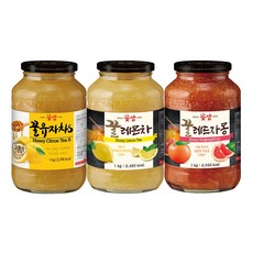 꽃샘 꿀유자차S +꿀레몬차 +꿀레드자몽, 1개, 3개입