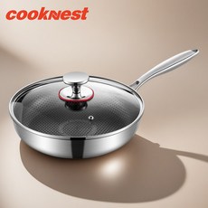 CookNest IH 스테인리스 코팅 프라이팬 304 스텐 벌집 인덕션 후라이팬, 1개, 26cm