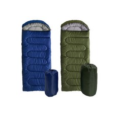 사계절 야외 1인용 침낭 1800g, 브라운