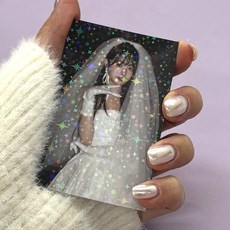 포카꾸미기 홀로그램 투명 손코팅지 필름 A4 별