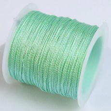 비즈공예 오로라 펄 폴리 끈 매듭 실 재료, D2818. 그린, 1개