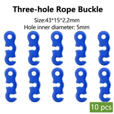 10PCS/1PCS 조정 가능한 패스너 액세서리 로프 텐셔너 야외 버클 캠핑 키트 유형 코드 보안 S 텐트, Blue 10Pcs