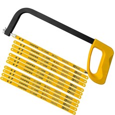 한펙스 12인치. 금속 목재 pvc 목공에 적합한 핸드 24 바이메탈 블레이드가 장착된 해크소 고강도 tpi 프레임, 3 Hacksaw with 10pcs Bimetal b, 1개