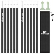 AVOF 오브OREST 방수포용 텐트 폴 캠핑 방수포 폴 조절 가능한 알루미늄 액세서리 205.7cm(81인치) 튼튼한 두꺼운 직경 1.7cm(0.6인치) 배낭여행 하이킹 차, AVOF 오브OREST 방수포용 텐트 폴, 캠핑 방수포