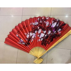 佳樺 90x160cm 牡丹梅花大掛扇, 90x160cm紅布梅花