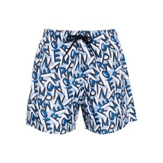 엠포리오아르마니 그래픽 프린트 수영복 반바지, 블루계열