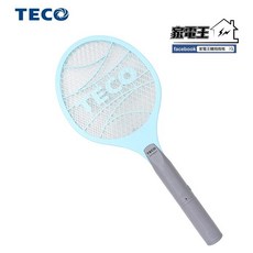 〔家電王〕東元 TECO 電池式 電蚊拍 XYFYK2211，三層菱形網孔 大網面 捕蚊器 滅蚊 捕蚊拍 小黑蚊 蚊蟲, 藍色