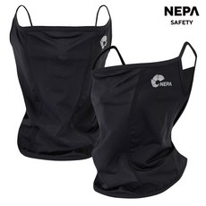 네파 NEPA 24년 아이스 이어 멀티 넥 스카프 안면마스크 페이스커버 자외선차단 쿨링 등산 골프 자전거 산책, 블랙