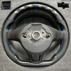 폭스 바겐 VW 골프 MK7 TSI 탄소 섬유 스티어링 휠 수동 자동차 액세서리 빨간색과 파란색, 01 1