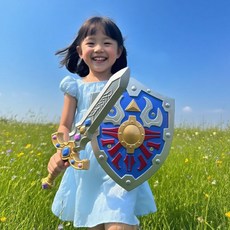 코스프레 소품 장난감 검 방패 세트 PU 고무 안전한 무기 모형 기사 검 중세시대 할로윈, 1개, 80cm 라이언 왕 검+방패