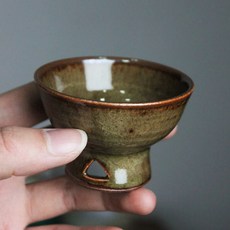 日本製茶杯合集 品茗杯 主人杯 復古風日式陶瓷, 1個, 03款高臺杯（50ml）,200mL以下