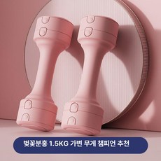매트릭스 조절형 휴대용 여성용 가정용 요가용 무게조절 덤벨 세트, 핑크 3kg, 1개, 1g