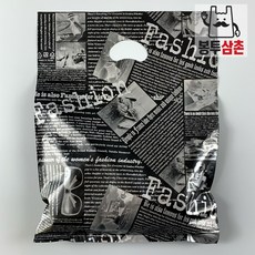 [봉투삼촌] HD PE 패션 블랙 비닐쇼핑백 100장 손잡이 쇼핑 봉투 옷가게 선물 디자인 비닐백, 1세트, 35호