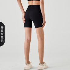 夏季薄款裸感瑜伽褲女 高腰緊身運動短褲