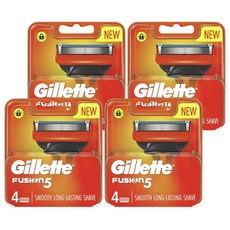 질레트 퓨전5 스무스 롱 레스팅 쉐이브 면도기 날, 4개입, 4개