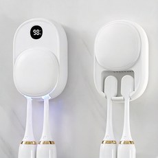 NUTRIVIO 칫솔살균기 가정용 여행용 무선 UVC 히팅 열건조 건조기 자외선 소독기 스마트 휴대용 칫솔살균기, 화이트, A7