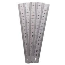 5 PCS 듀얼 측면으로 표시된 15cm 6 인치 스테인리스 스틸 스트레이트 룰러, 하나, 은