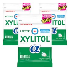 롯데 자일리톨 껌 알파 오리지날 195g 리필 x 3개
