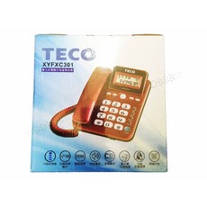 TECO 東元 來電顯示有線電話機 XYFXC301, 301紅