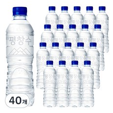 평창수 무라벨 생수, 500ml, 40개