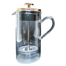 Bonavita pro-brewista雙層玻璃法式濾壓壺，耐熱玻璃材質，操作簡便，輕鬆沖泡香醇咖啡, 光面玻璃, 1個