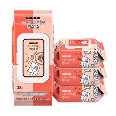 기본에 크고 두툼한 행주티슈 캡형, 25개입, 4세트