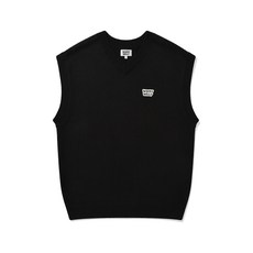 와키윌리 WACKY WILLY 슬리브리스 로고 풀오버 니트 블랙 202699