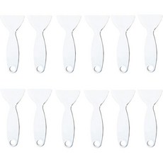 스크래퍼 껌칼 퍼티 나이프 12개 두꺼운 스크레이퍼 도구 다용도 플라스틱 제거 삽 세트 흰색, 화이트