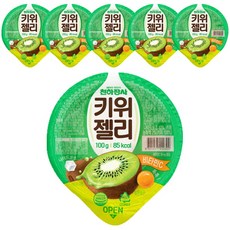 진주햄 천하장사 키위 젤리 100g x 6개 / 쁘띠첼 푸딩 컵젤리, 600g, 1개