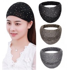 중년 여성 비니 시스루 두건 주방 세안 반다나 헤어밴드