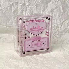 心動錄音帶無屬性壓克力卡冊一宮格活頁少女心追星小卡DIY收集冊, 1個, 一宮格內頁20張【無外殼】,以上款式