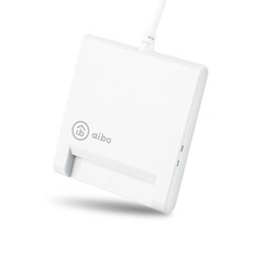 aibo AB22 ATM晶片讀卡機 支援Mac OS Win11 自然人憑證 報稅, 白色, 1個