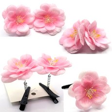 뉴) 벚꽃 꽃잎/ 핀 안테나핀 스프링핀 행사 축제 봄 블라썸 단체 천사리본, 3개, 핑크