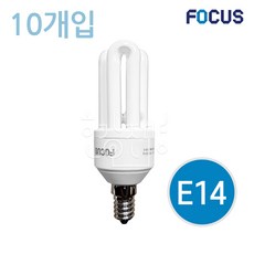 포커스 삼파장 전구 11W 10개입, 주광색, 10개