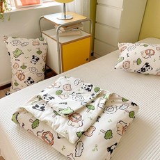 티류으스 아동 여름 저지면 대두섬유 차렵이불 세탁기사용가능 시원한 에어컨이불 유아 어린이 AB, 거대한 숲